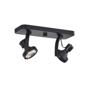 Design mennyezeti spotlámpa fekete GU10 70mm 2-lámpás állítható - Vo – QAZQA