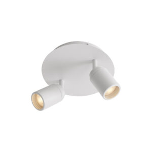 Modern fürdőszobai spotlámpa fehér 2-lámpás IP44 - Ducha – QAZQA