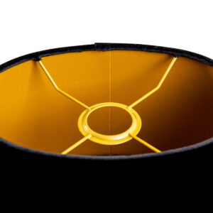 Bársony Lámpabúra Fekete Ovális 25/16/15 – Qazqa