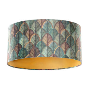 Bársony Lámpabúra Levélminta Aranyozott Belsővel