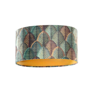 Bársony Lámpabúra Levélminta Aranyozott Belsővel