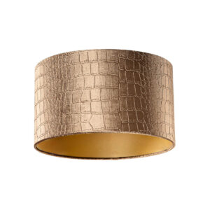 Bársony Lámpabúra Krokodil Mintával És Arany Belsővel 35/35/20 – Qazqa