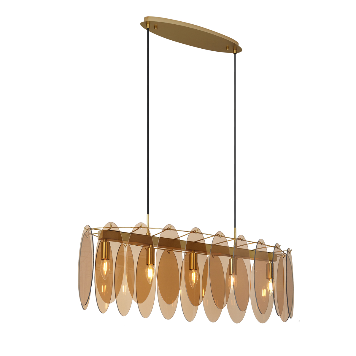 Art Deco Függőlámpa Arany Színben