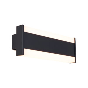 Modern Fekete Fali Lámpa 30 Cm Led Cct Ip54-Gyel - Vanya – Qazqa