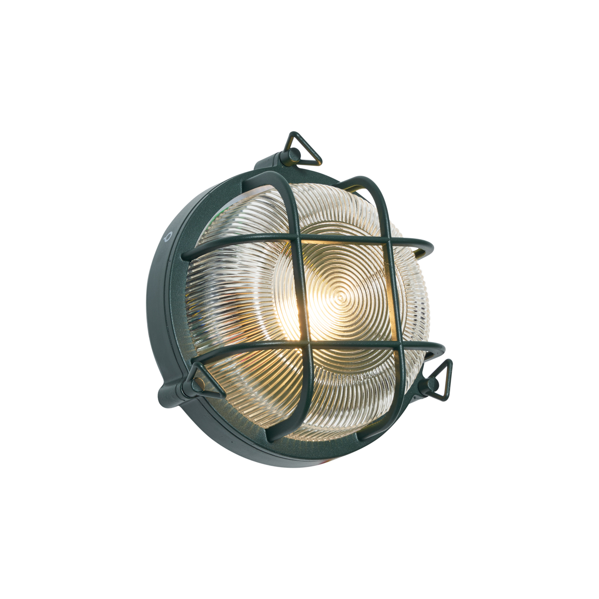 Kültéri Fali- És Mennyezeti Lámpa Sötétzöld Kerek Ip44 - Noutica – Qazqa