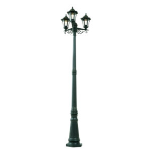 Klasszikus Kültéri Lámpa Sötétzöld 217Cm 3-Fényforrás Ip44 - New Haven – Qazqa