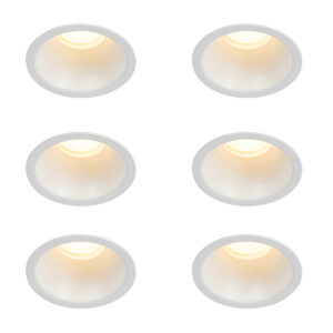 6 db fehér GU10 beépíthető spotlámpa szett 35 mm IP44 - Dept – QAZQA