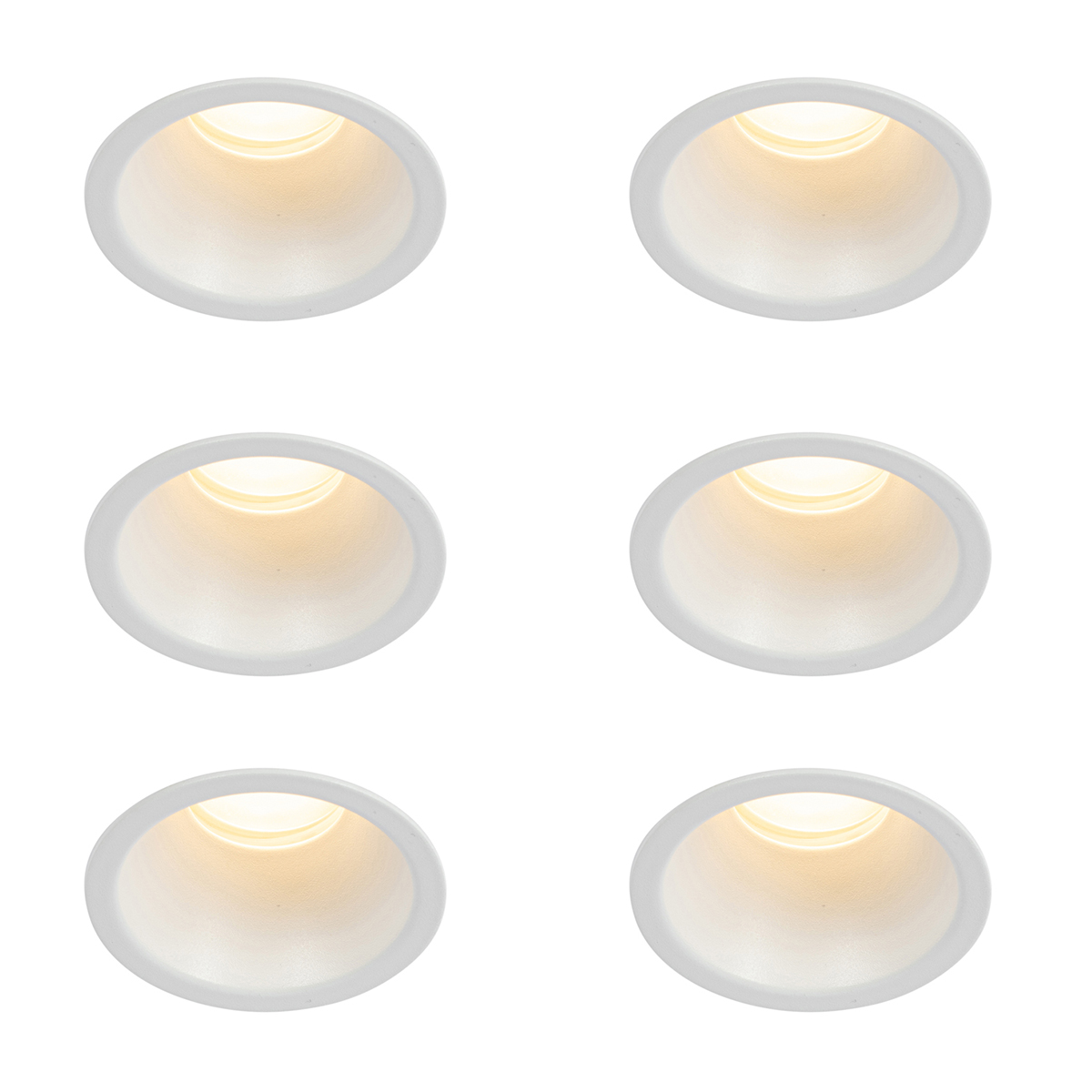 6 Db Fehér Gu10 Beépíthető Spotlámpa Szett 35 Mm Ip44 - Dept – Qazqa