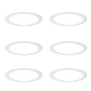 6 Db Beépíthető Led Spotlámpa Fehér 17 Cm Állítható Kelvinnel - Stephanie – Qazqa