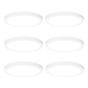 6 Darabos Süllyesztett Vagy Felületre Szerelt Spotlámpa Készlet Fehér 30 Cm Led-Del