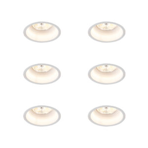 6 Darabos Modern Süllyesztett Spotlámpa Szett Fehér Ar70 - Dept – Qazqa