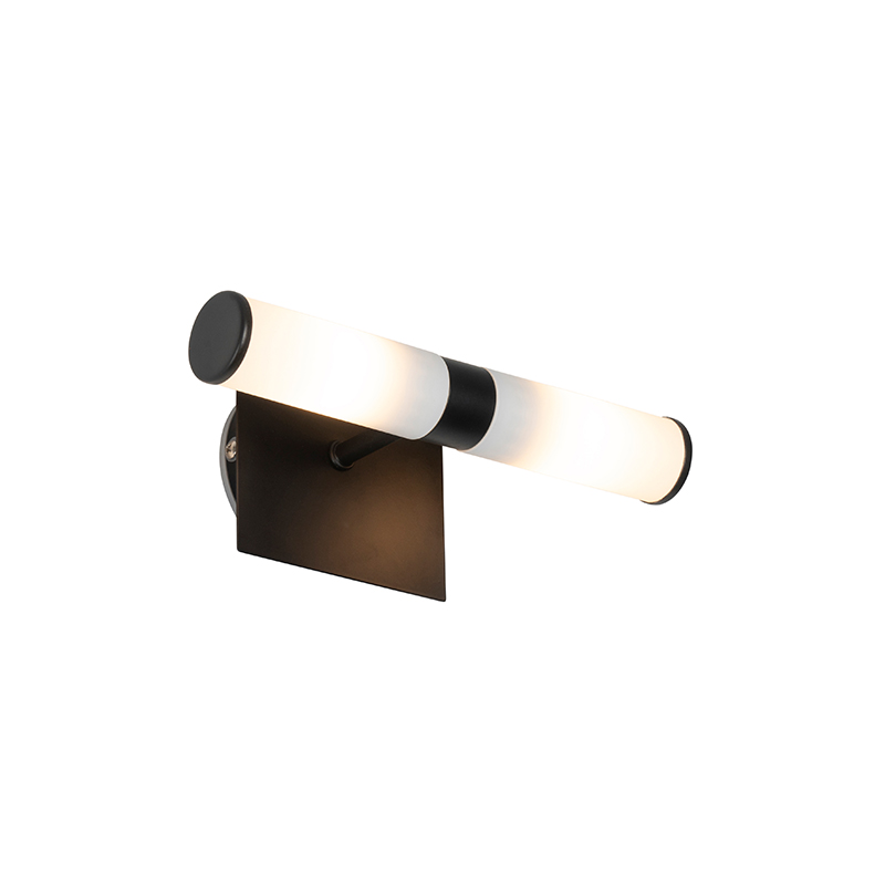 Okos Fürdőszobai Fali Lámpa Fekete Ip44 2-Fényű