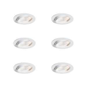 6 darabos süllyesztett spotlámpa szett fehér 9