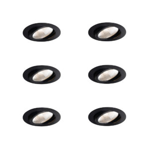 6 darabos süllyesztett spotlámpa készlet fekete 9