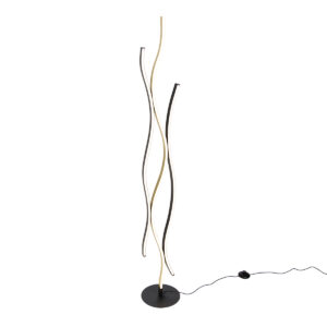 Design állólámpa fekete arany színnel
