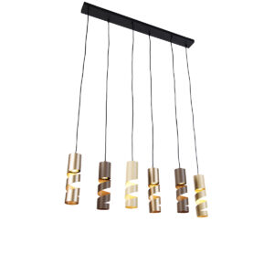 Modern fekete függőlámpa taupe és bézs színnel