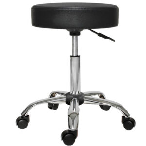 Gurulós kozmetikai szék állítható magassággal-fekete – Timeless Beauty