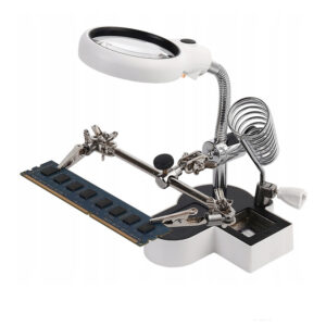 Paneltartó (harmadik kéz) LED-es nagyítóval